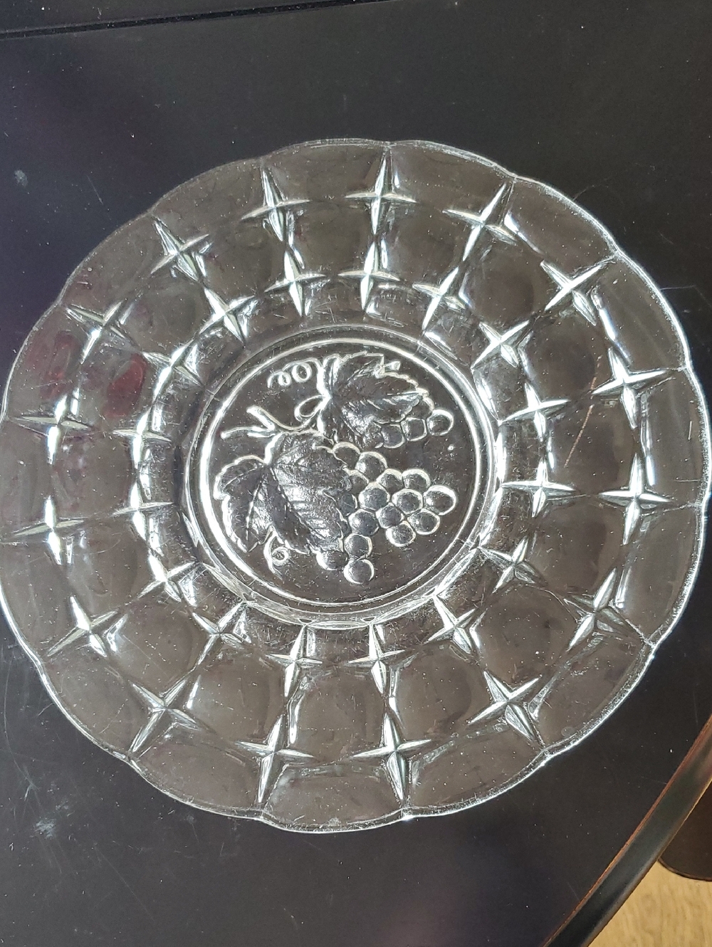 11" Glass Platter With Fruit
